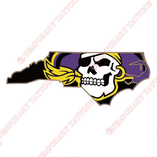 East Carolina Pirates Customize Temporary Tattoos Stickers NO.4314